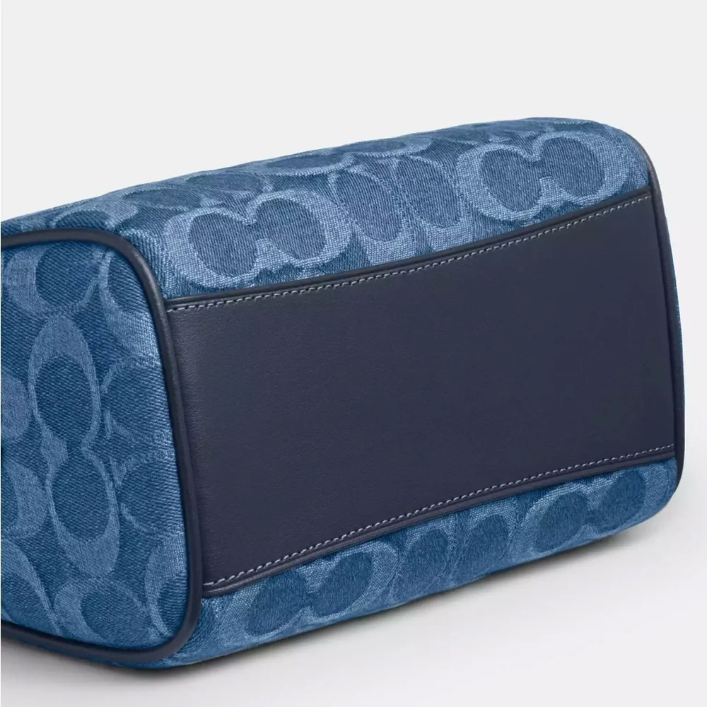 COACH Mini Rowan Crossbody Bag Signature Denim Logo Handbag CDQ36 NWT